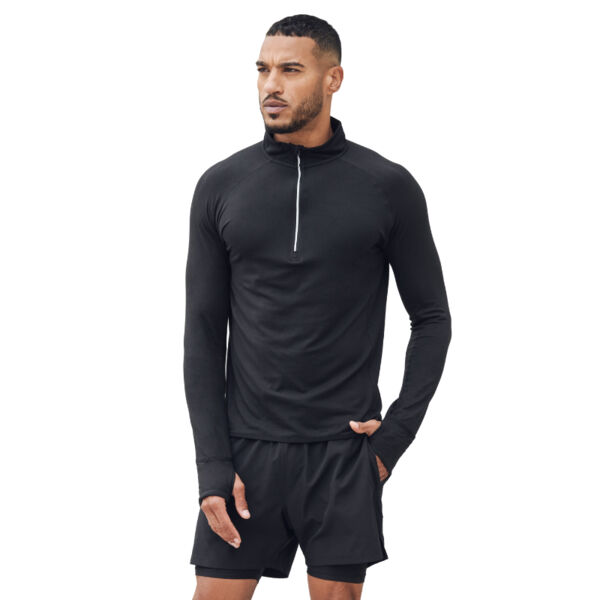 Zip Neck Team Sports Midlayer with Thumbholes Thumbnail