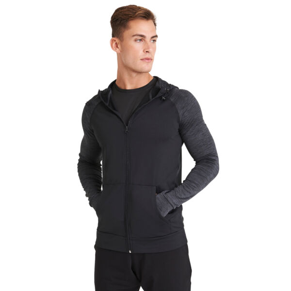 Slim Fit Team Sports Hoodie with Thumbholes – Zipped Thumbnail